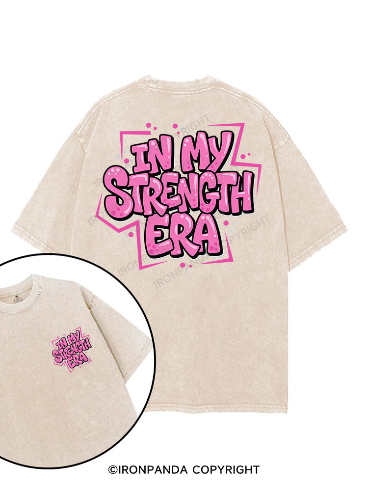 IN MY STRENGTH ERA printed Gym Shirt