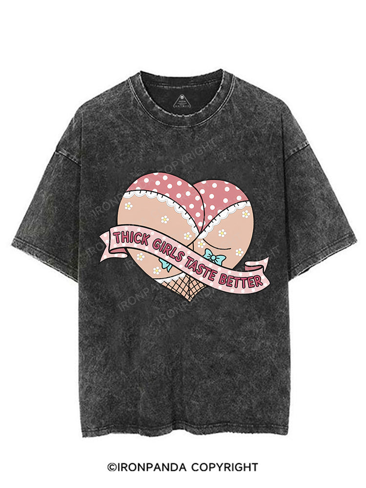 THICK GIRLS TASTE BETTER VINTAGE GYM SHIRT