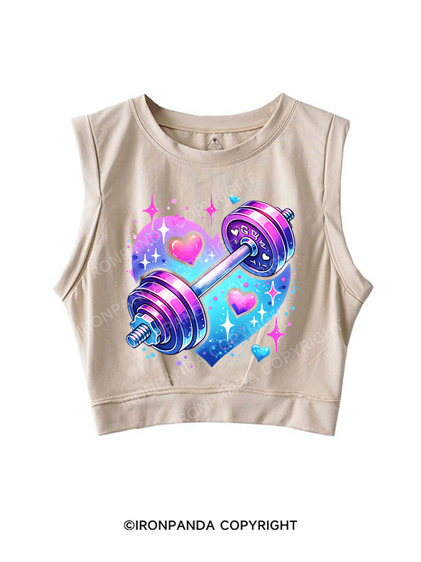 STRENGTH IN SPARKLES SLEEVELESS CROP TOPS