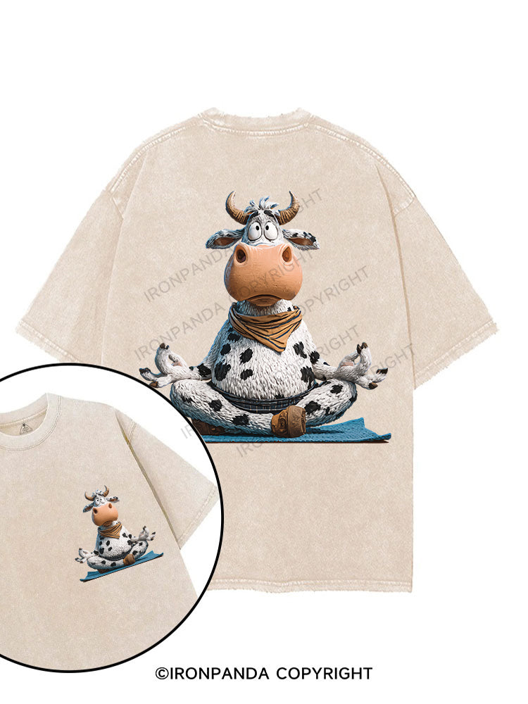 Yoga Cow printed Gym Shirt