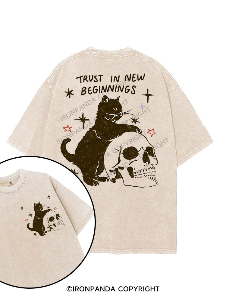 TRUST IN NEW BEGINNINGS printed Gym Shirt