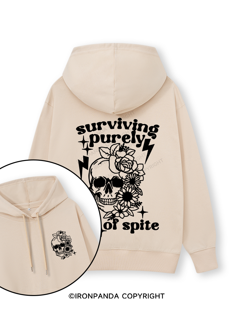 SURVIVING PURELY OUT OF SPITE Double-Sided Printed Classic Gym Hoodie