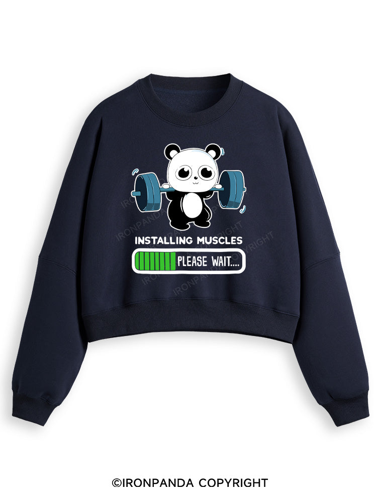 BENCH PANDA Fleece Crop Sweatshirt