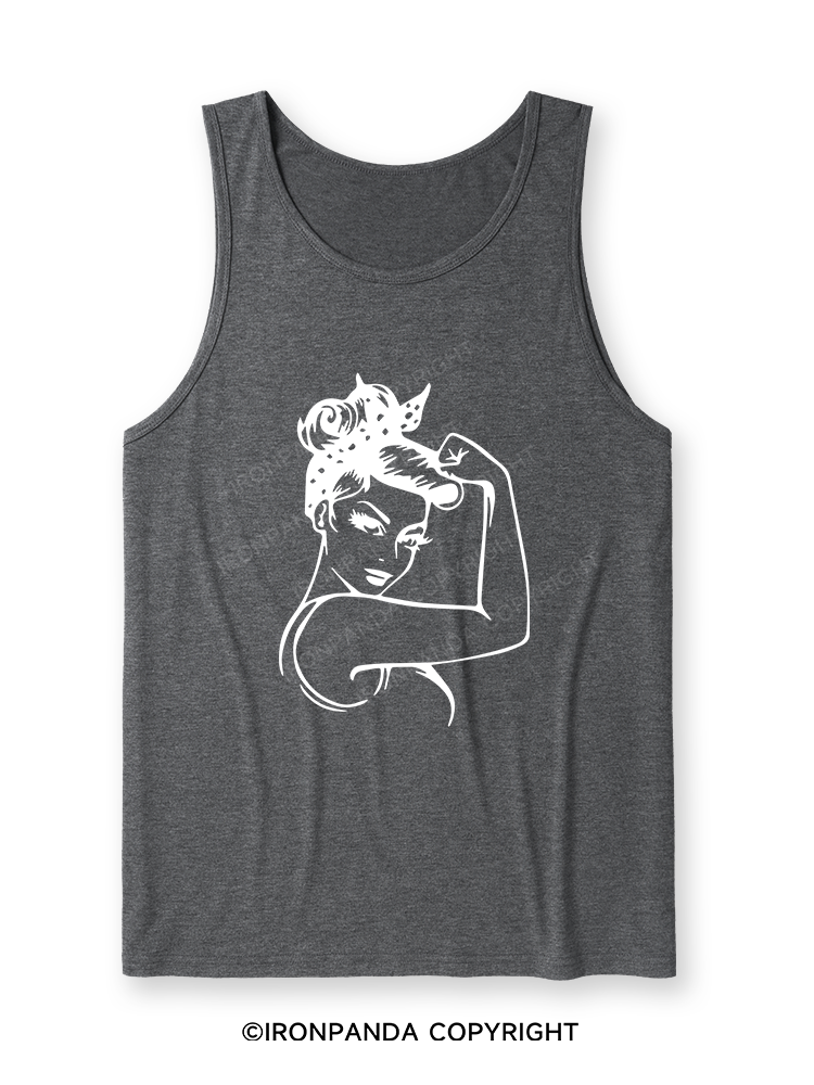 Power Woman With Muscles Ultra Soft Heather Tank