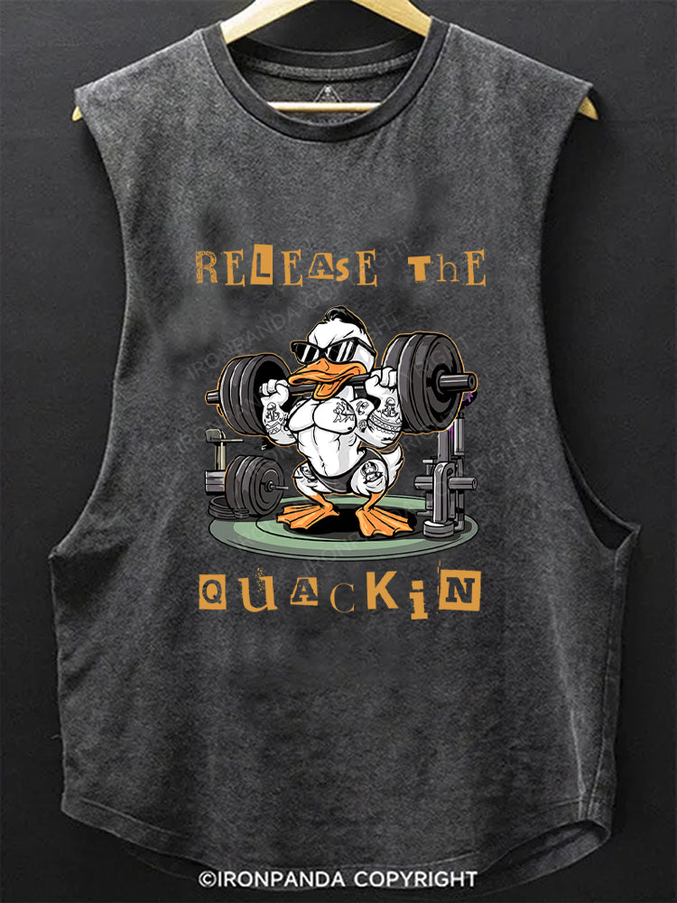 STRONG DUCK RELEASE THE QUACKIN Scoop Bottom Cotton Tank