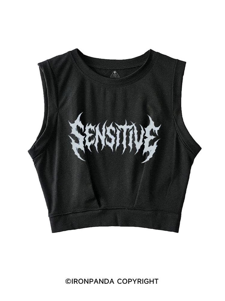 Sensitivity and Empathy is a Strength SLEEVELESS CROP TOPS