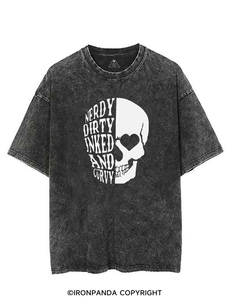 Nerdy Dirty Inked and Curvy VINTAGE GYM SHIRT
