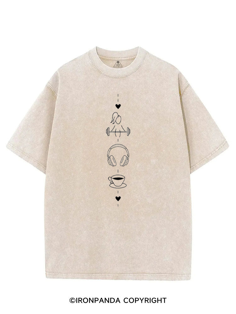 BARBELL, BEATS & BREW VINTAGE GYM SHIRT