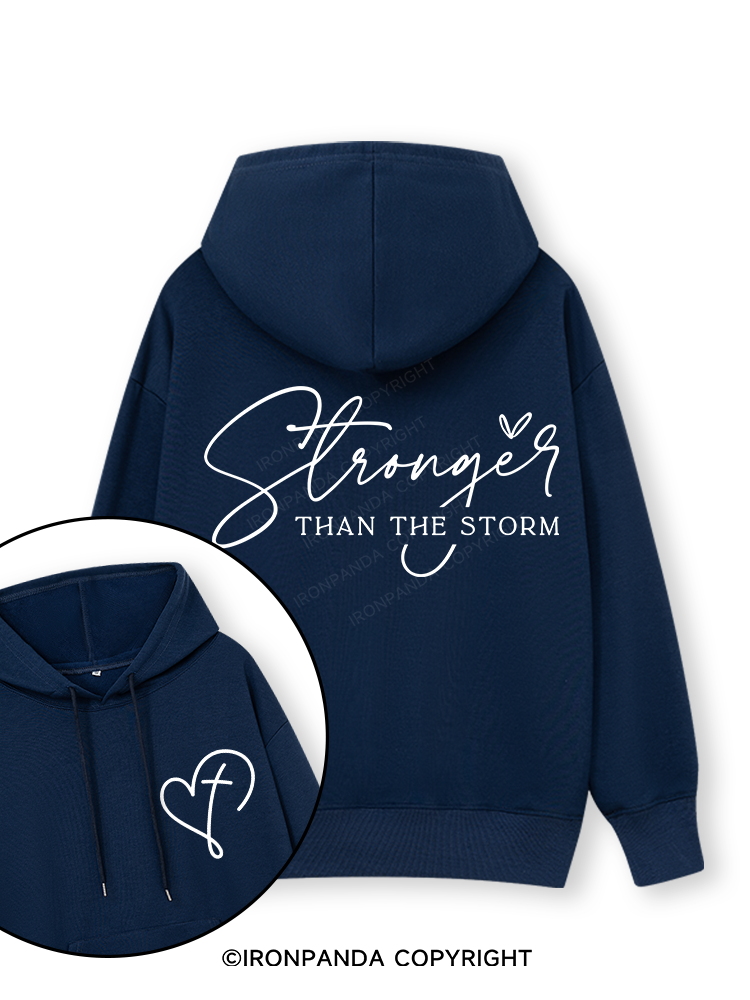 Stronger Than The Storm Double-Sided Printed Classic Gym Hoodie