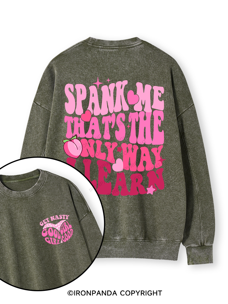 Get Nasty Good Girl Double-Sided Printed Washed Sweatshirt