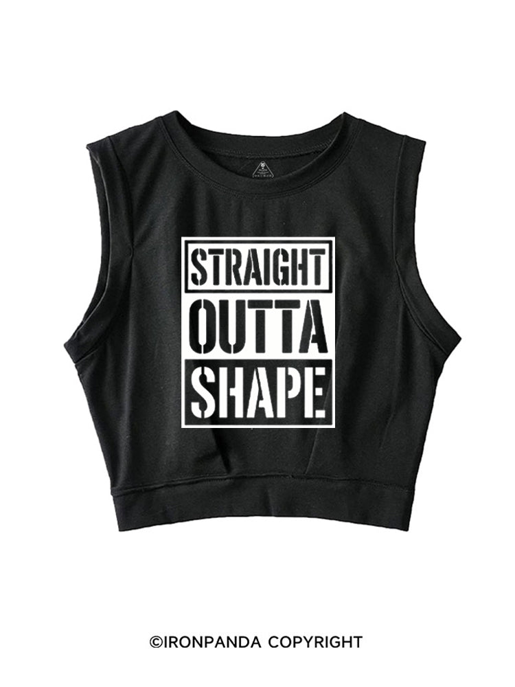 STRAIGHT OUTTA SHAPE SLEEVELESS CROP TOPS