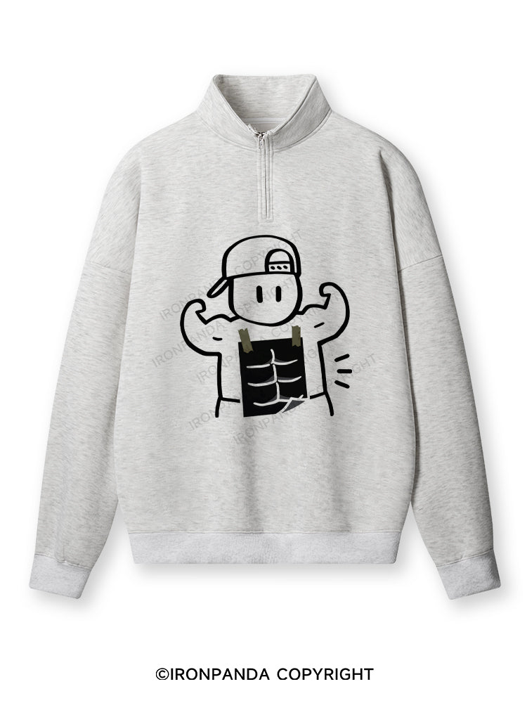 Look at my abs! Quarter-Zip Fleece Sweatshirt