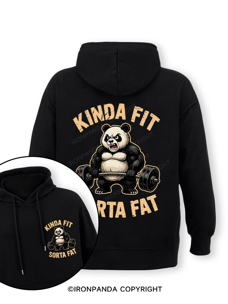 KINDA FIT SORTA FAT PANDA Double-Sided Printed Classic Gym Hoodie