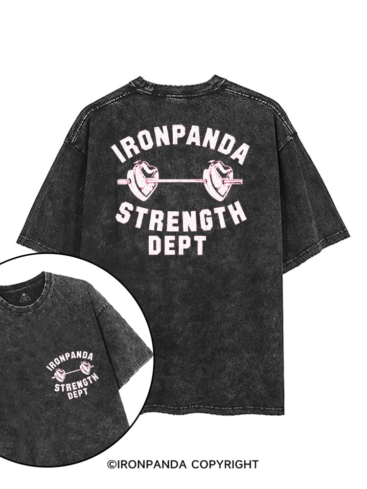 IRONPANDA STRENGTH DEPT printed Gym Shirt