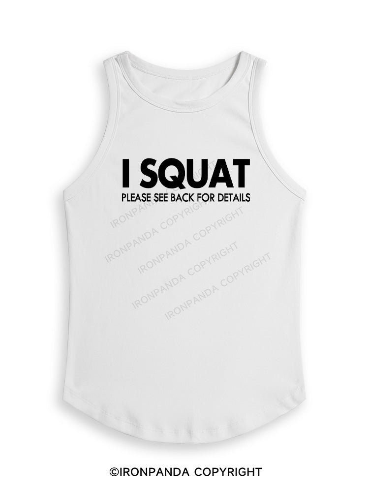 I SQUAT Fitted Tank Top