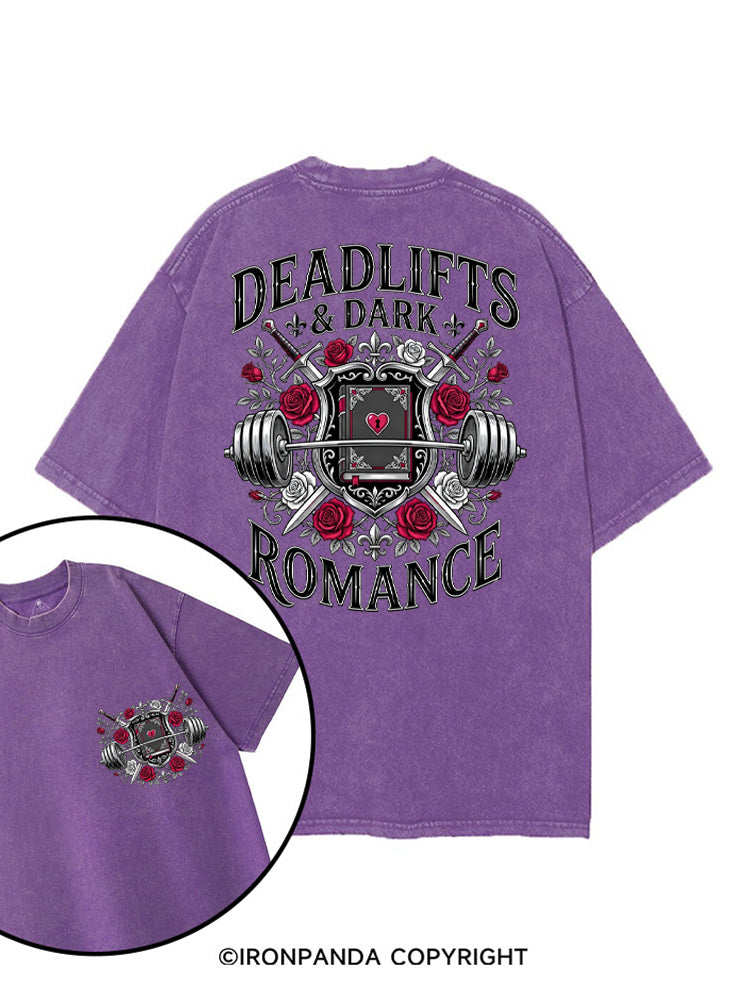DEADLIFTS & DARK ROMANCE printed Gym Shirt