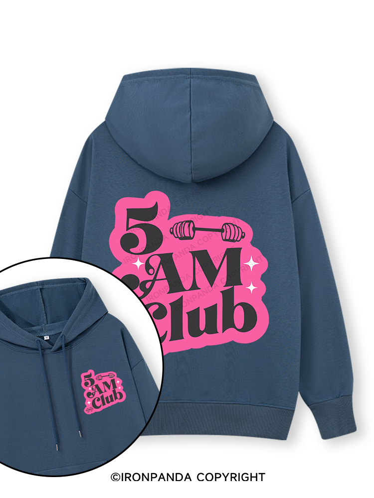 5 AM Club Double-Sided Printed Classic Gym Hoodie