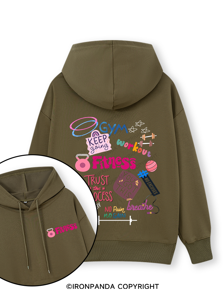 Fitness Double-Sided Printed Classic Gym Hoodie