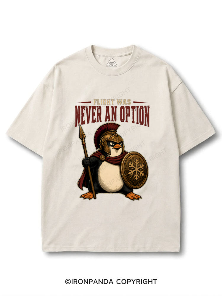 Flight Was Never an Option Spartan Penguin Warrior COTTON PUMP COVER