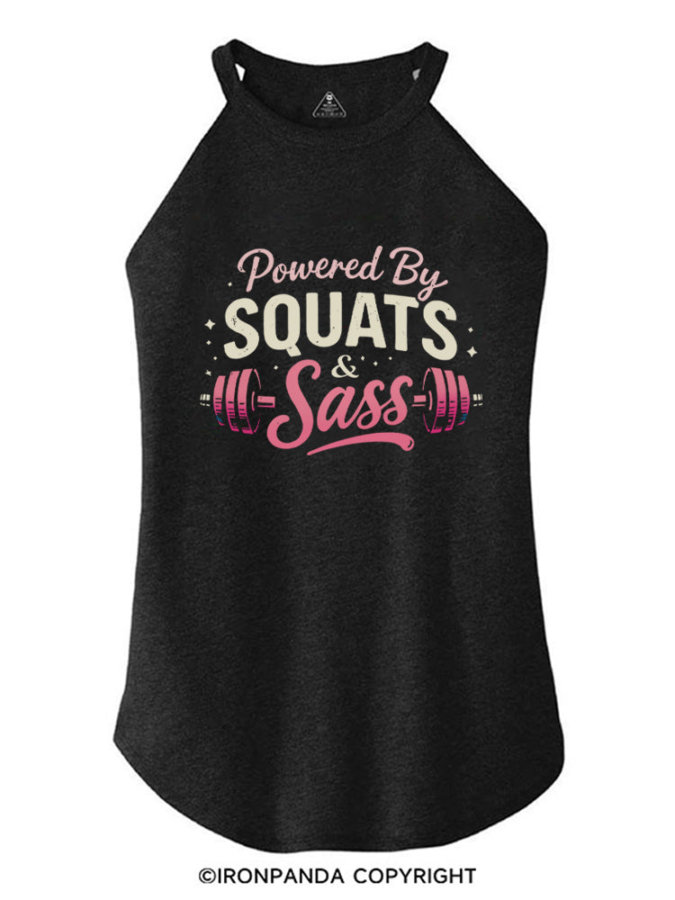 Powered By Squats and Sass ROCKER COTTON TANK