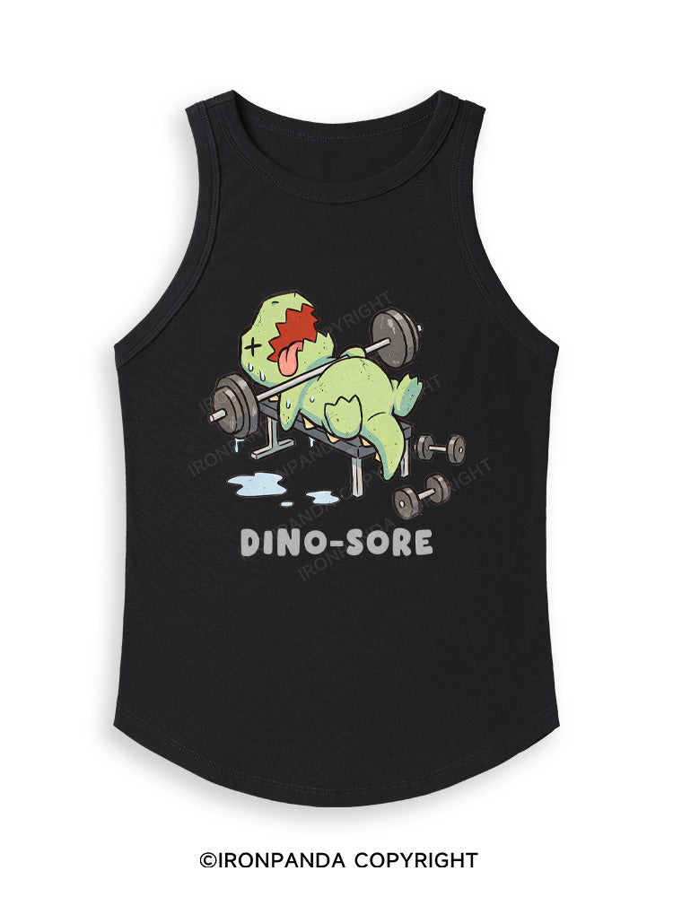 DINO-SORE FUNNY Fitted Tank Top