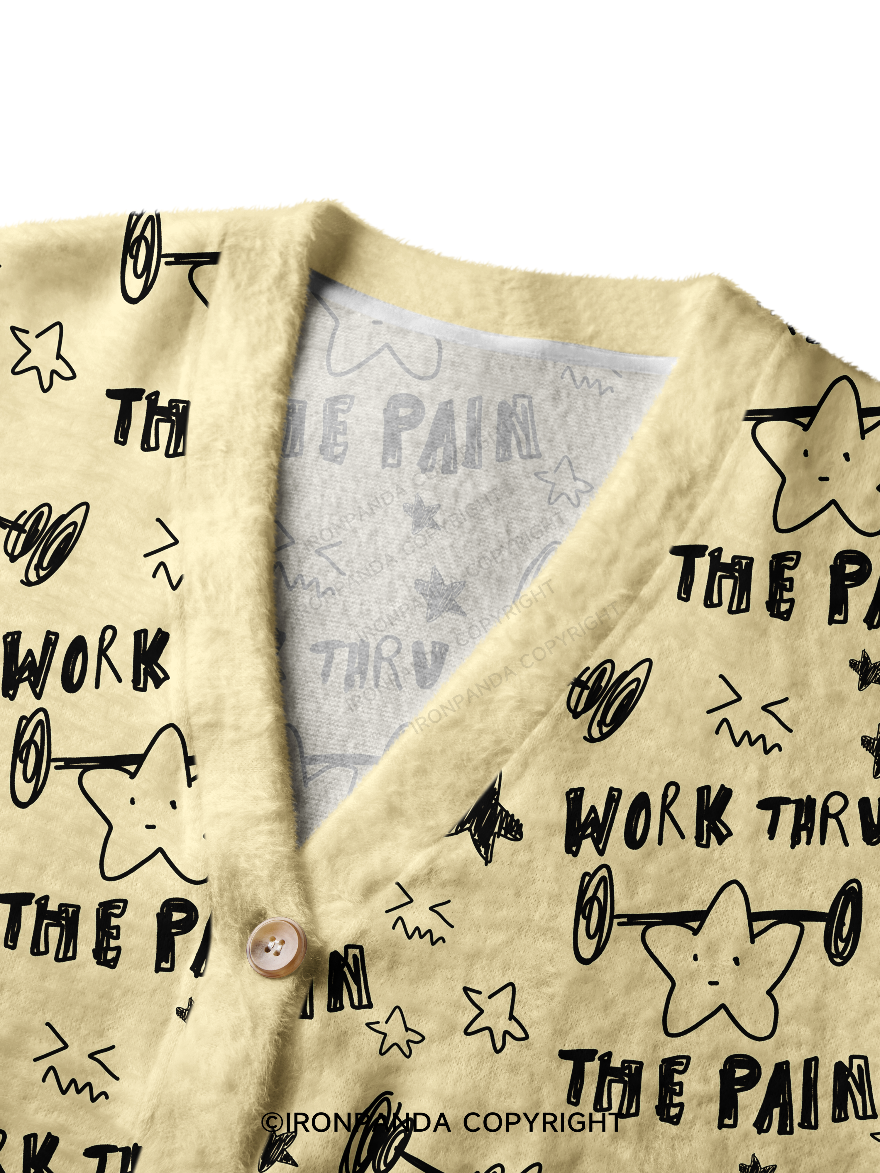 WORK THROUGH THE PAIN Ugly Cardigan Sweater