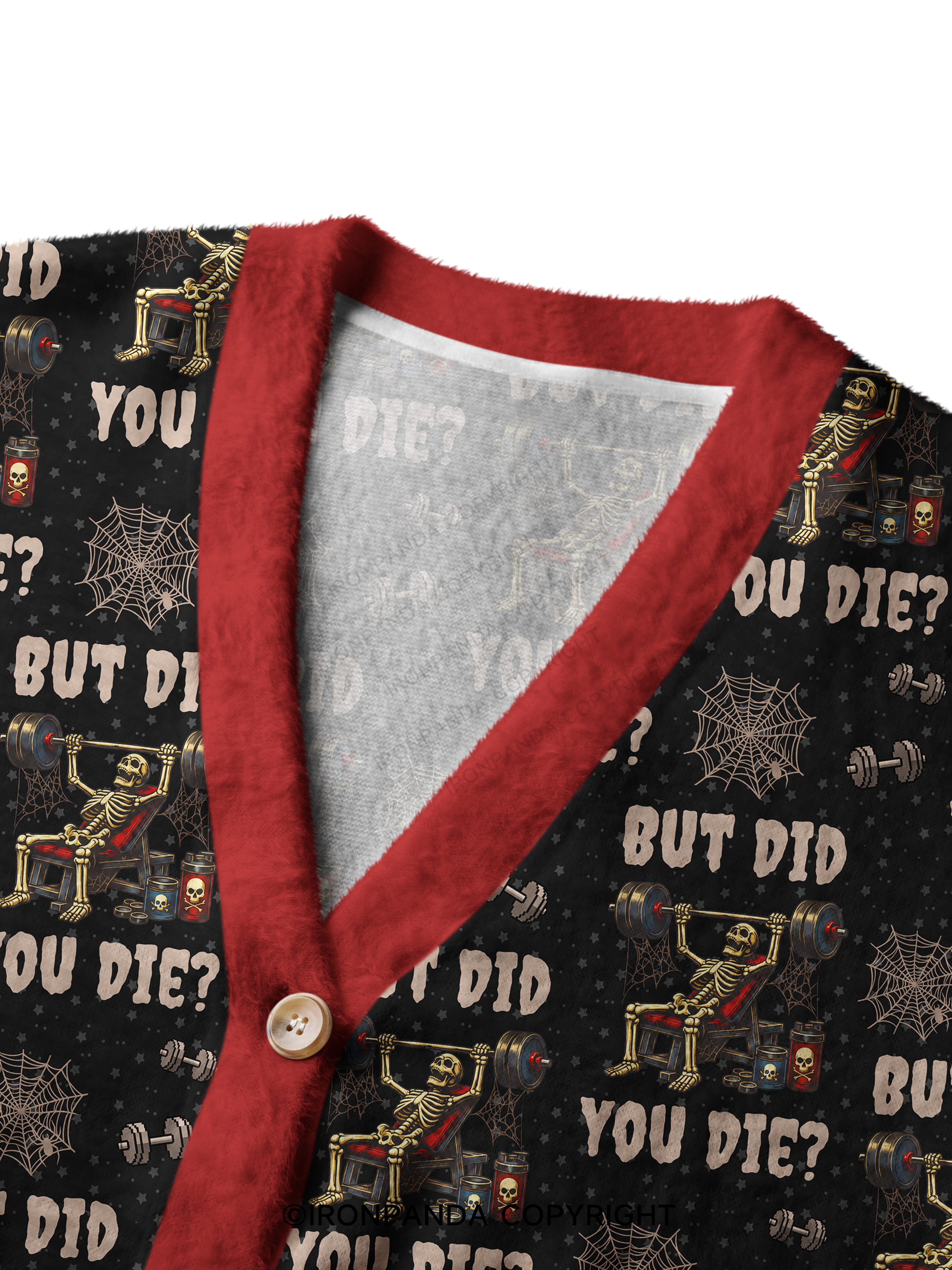 But Did You Die Funny Skeleton Ugly Cardigan Sweater