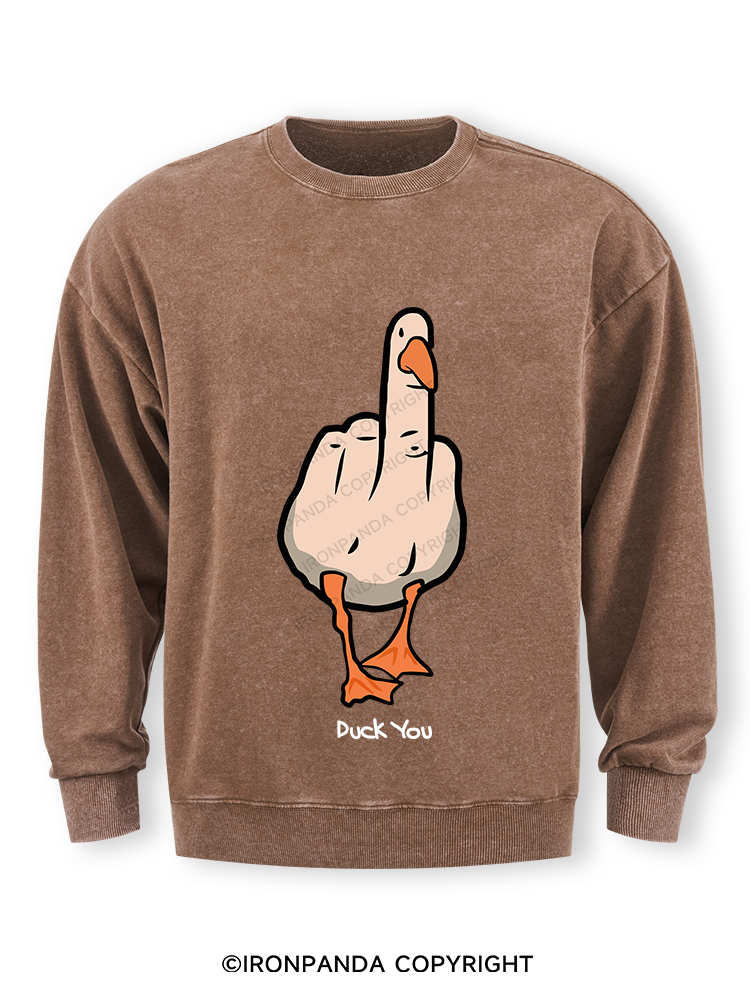 duck you Washed Sweatshirt