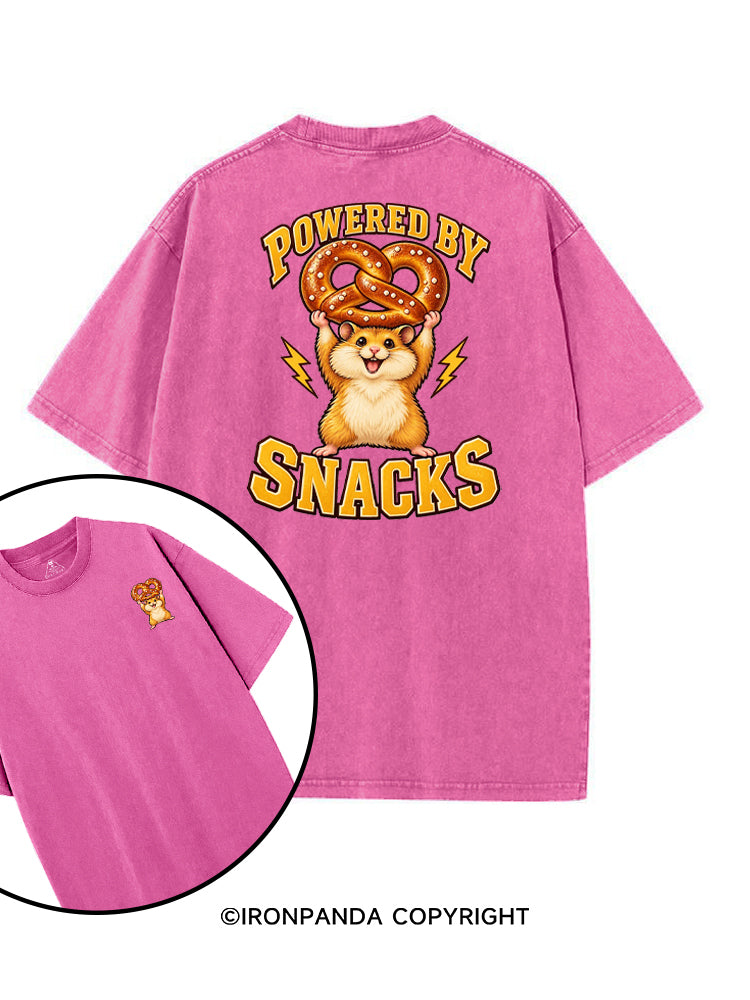 POWERED BY SNACKS FUNNY HAMSTER printed Gym Shirt