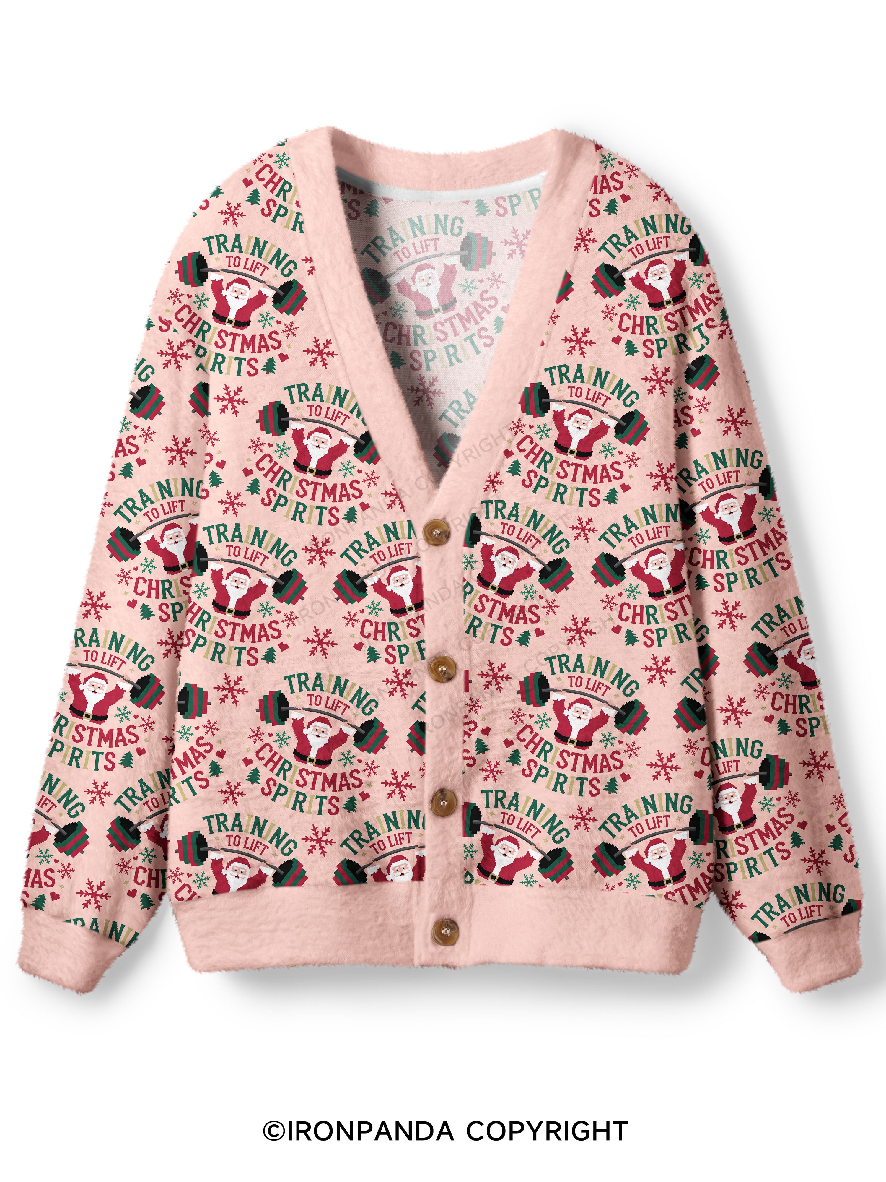 training to lift christmas spirits Ugly Cardigan Sweater