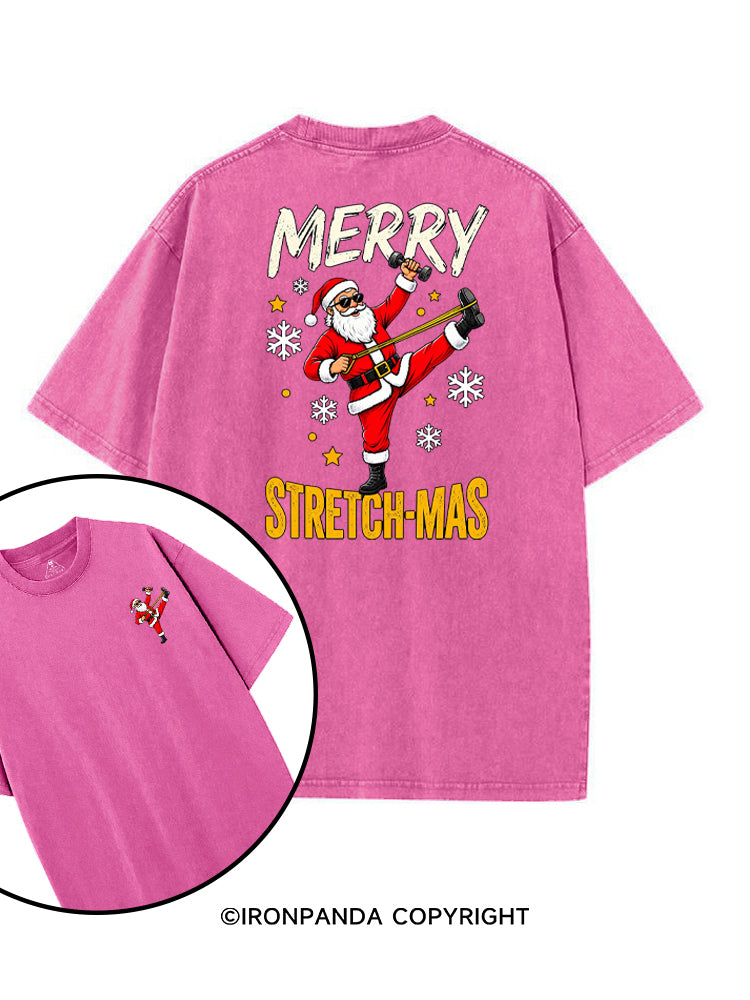 Merry Stretchmas printed Gym Shirt