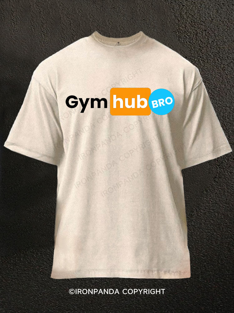 Gym Hub Bro Washed Gym Shirt