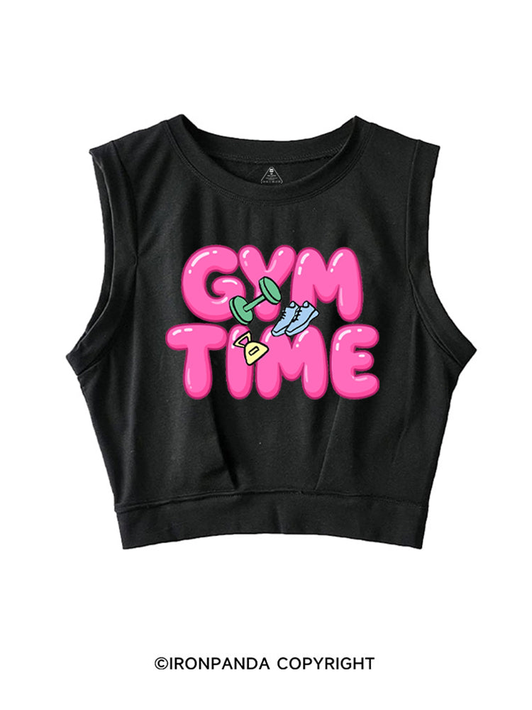 Gym Time Pink Bubble SLEEVELESS CROP TOPS