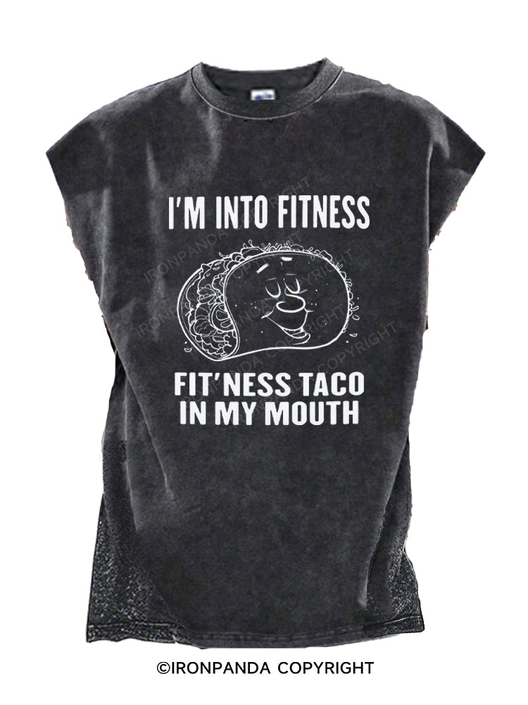 I'm Into Fitness Taco Cut Off Tank