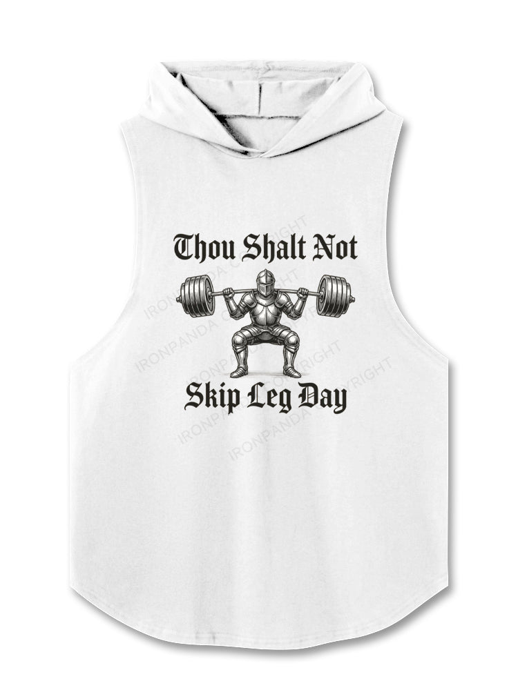 Thou Shalt Not Skip Leg Day Hooded Tank