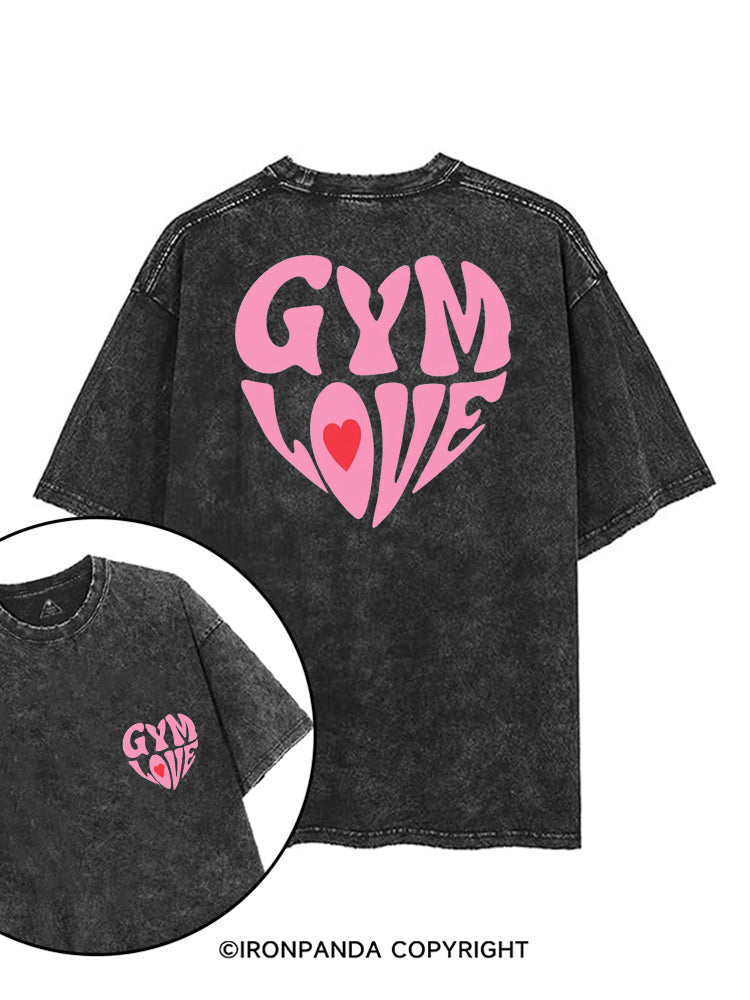 GYM LOVE STRONG PINK VIBES printed Gym Shirt