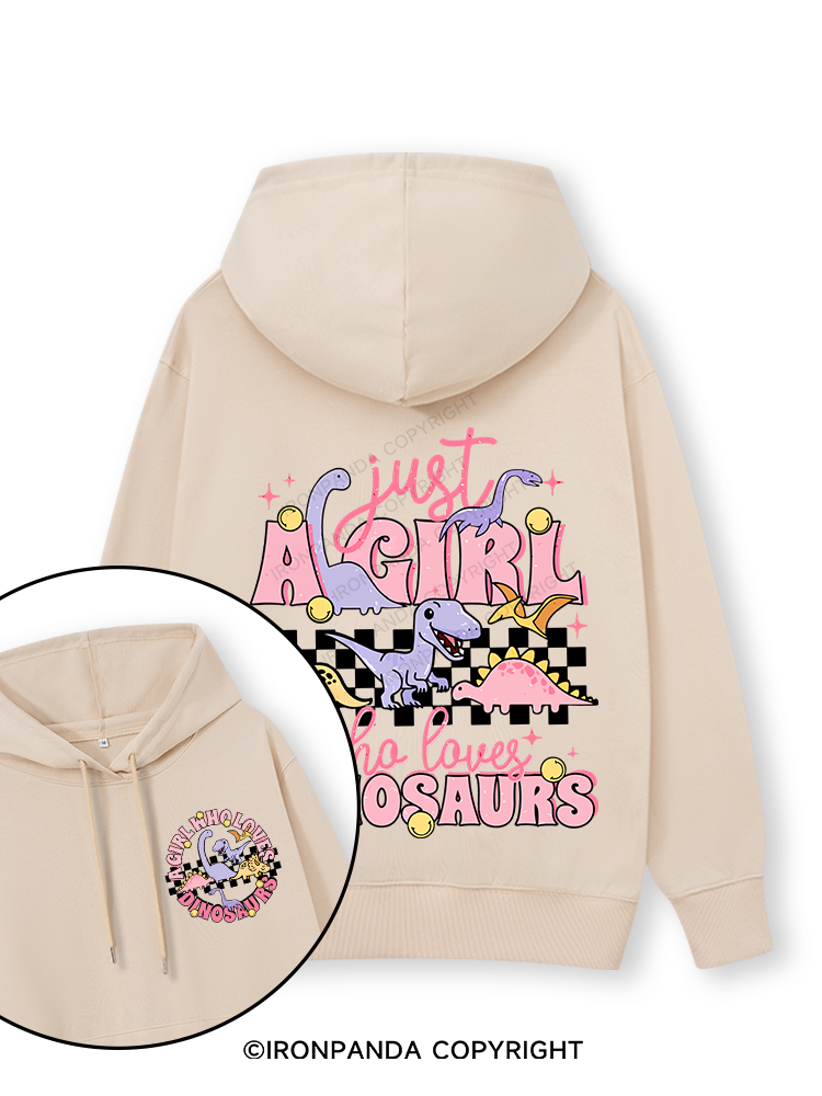 Just A Girl Who Loves Dinosaurs Double-Sided Printed Classic Gym Hoodie