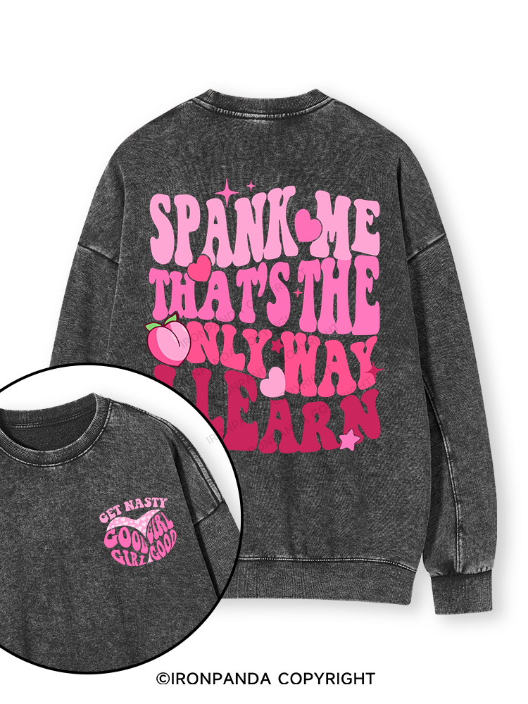 Get Nasty Good Girl Double-Sided Printed Washed Sweatshirt