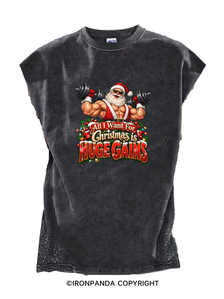 All I Want For Christmas is HUGE GAINS Cut Off Tank