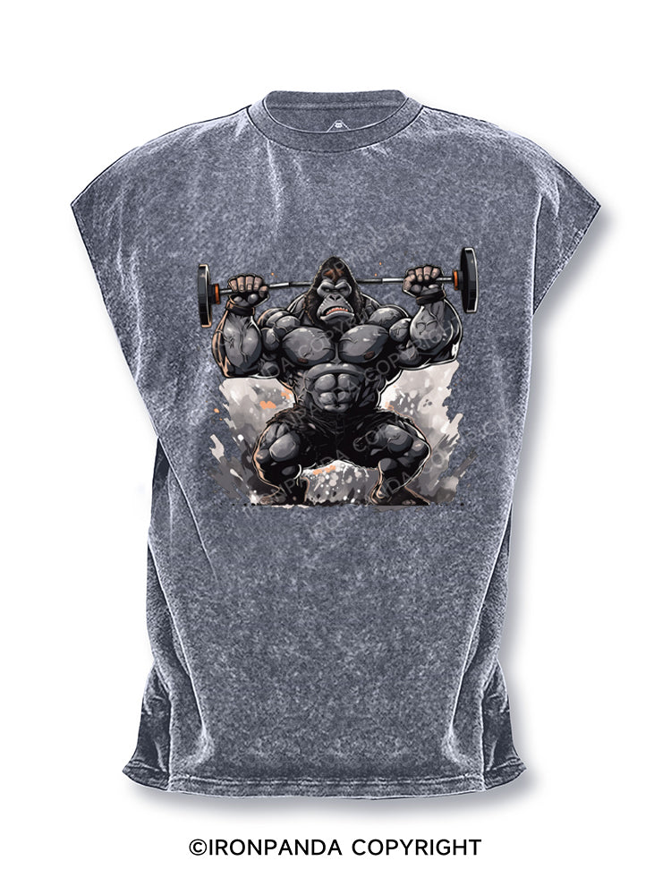 gorilla deadilft Cut Off Tank
