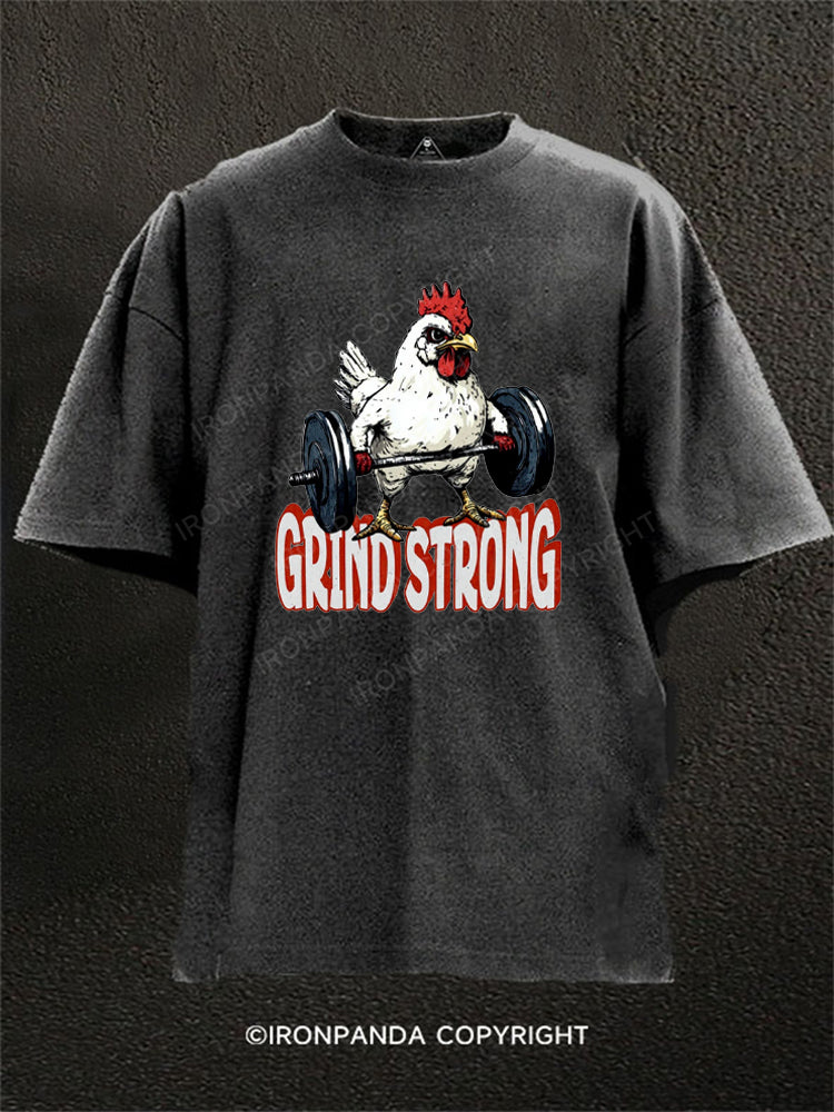 Grind Strong Washed Gym Shirt