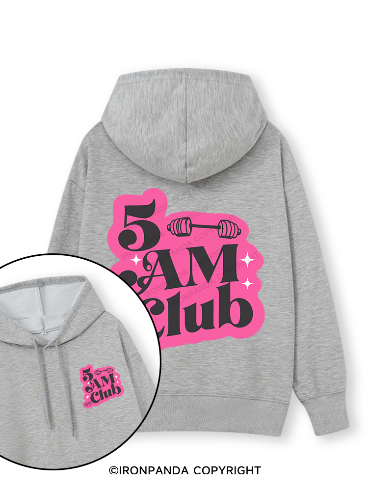 5 AM Club Double-Sided Printed Classic Gym Hoodie