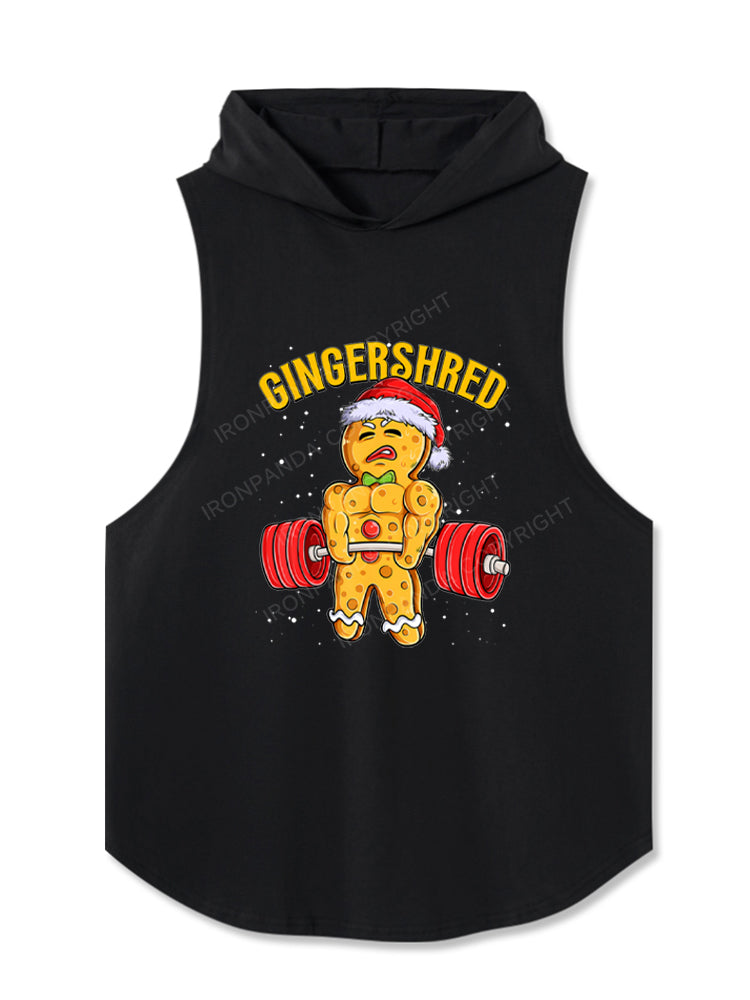 Gingershred Funny Gingerbread Man Hooded Tank