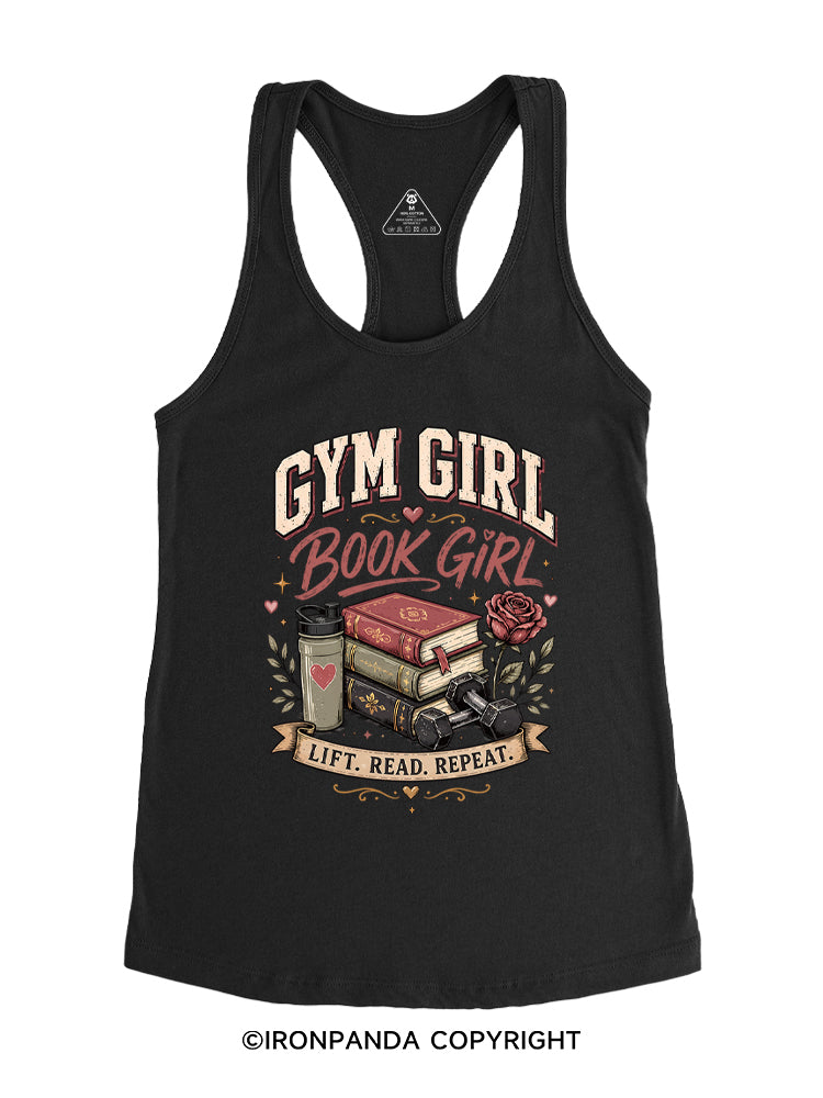 GYM GIRL BOOK GIRL Gym Racerback Tank