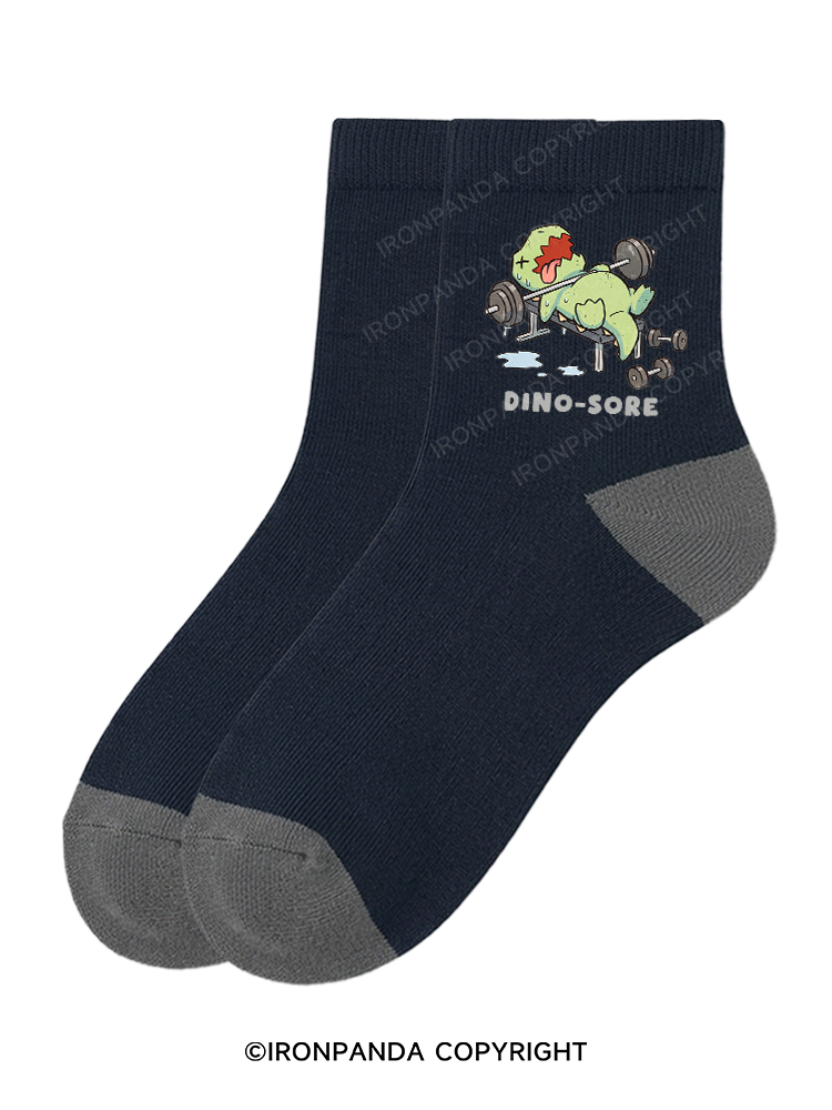 DINO-SORE FUNNY Crew Socks