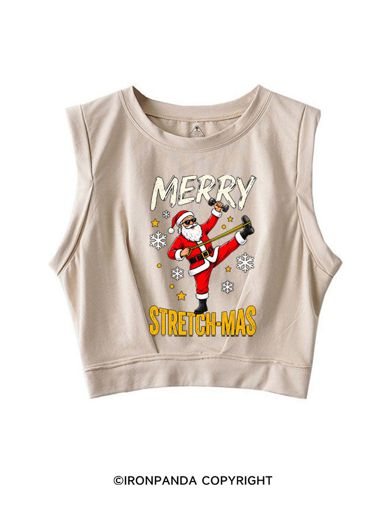 Merry Stretchmas SLEEVELESS CROP TOPS