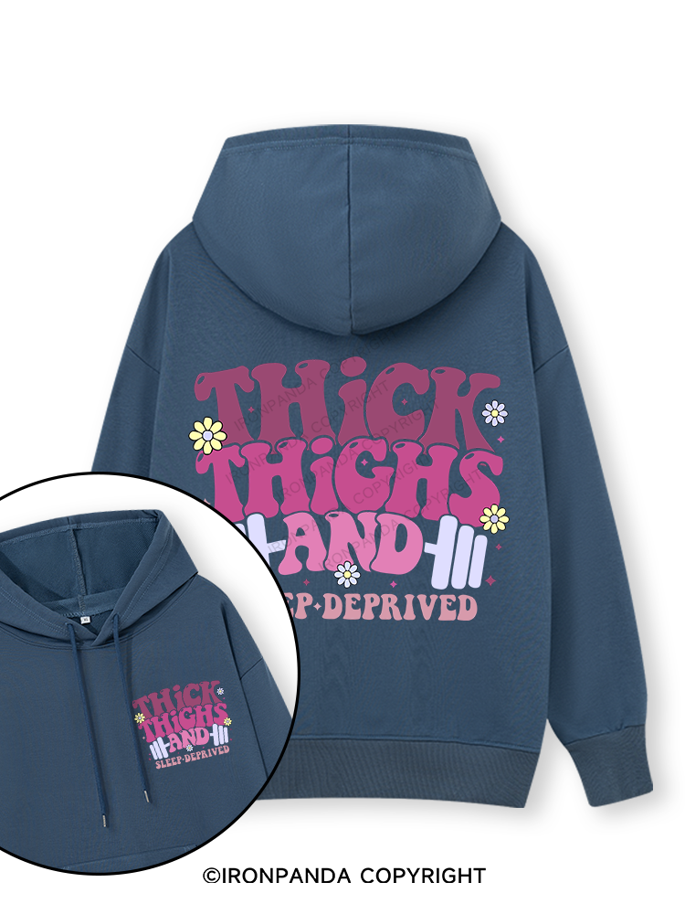 Thick Thighs And Sleep Deprived Double-Sided Printed Classic Gym Hoodie
