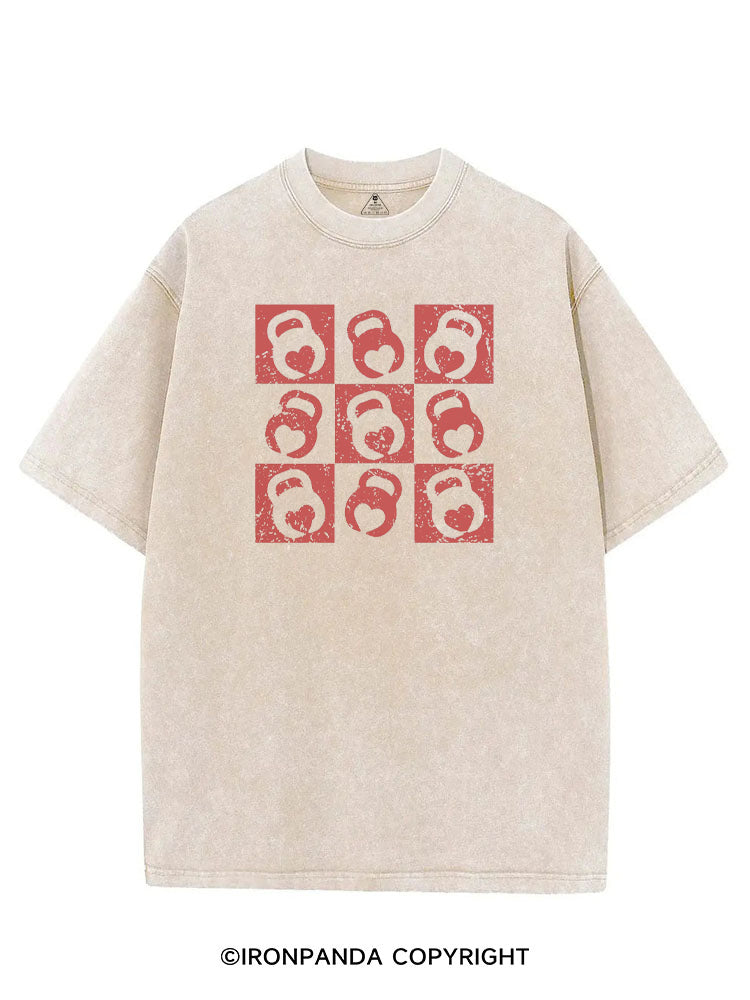 KETTLEBELL HEART GYM LOVER VINTAGE GYM SHIRT