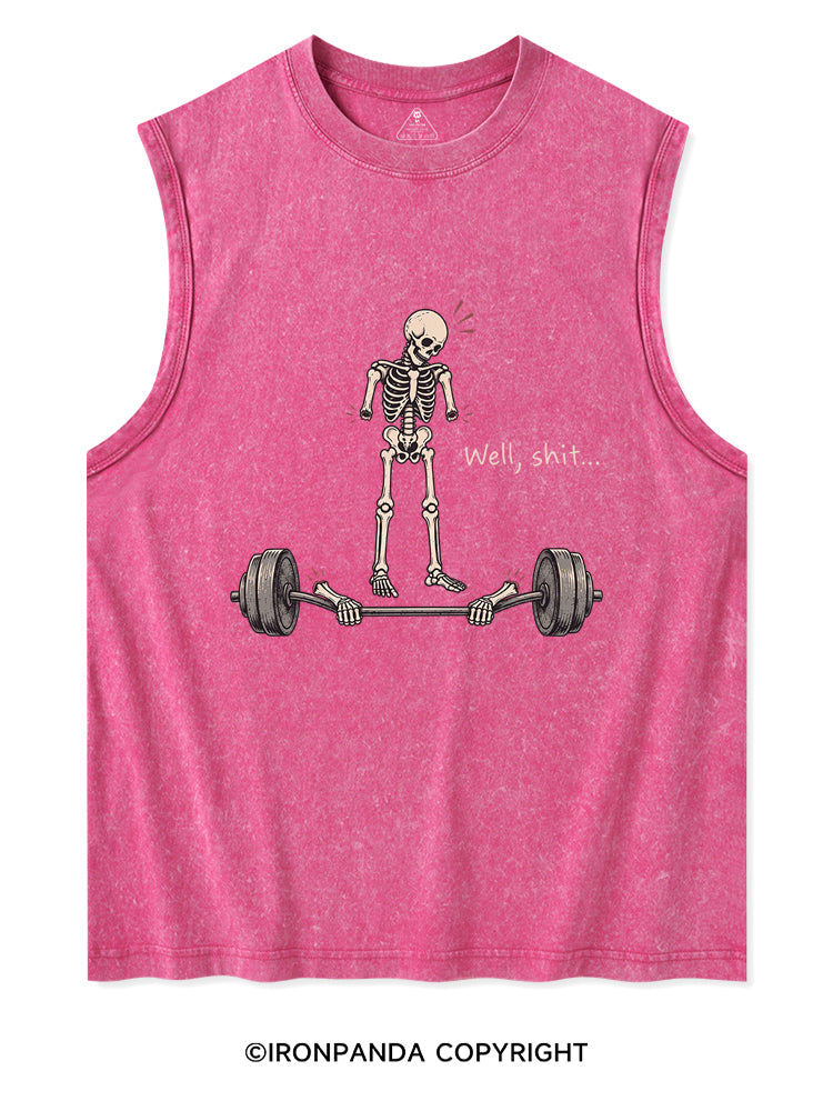 Well Shit Funny Washed Tank