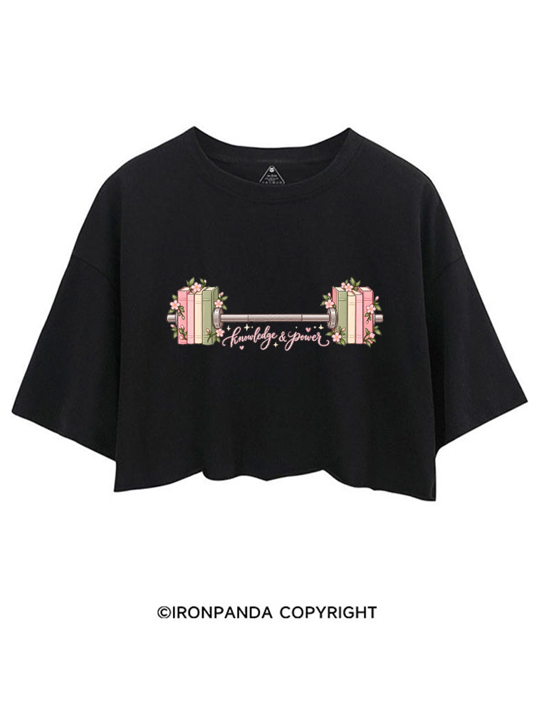 KNOWLEDGE AND POWER CROP TOPS
